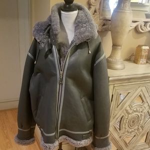 Mens leather flight jacket